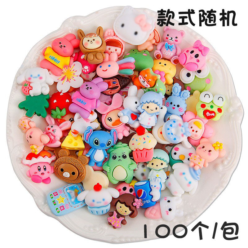 Diy Cream Glue Accessories Big Mixed Fu Bag Mobile Phone Case Pencil Case Manual Material Package Resin Accessories Wholesale Item Picture