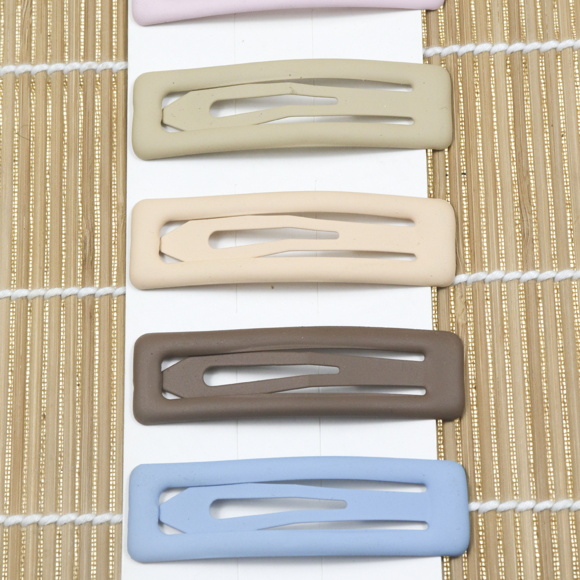 Simple Style Bangs Crushed Hair Clip One-Line Clip Side Hair Clip For Women's Frosted Back Press Hair Clip Headpiece details Picture