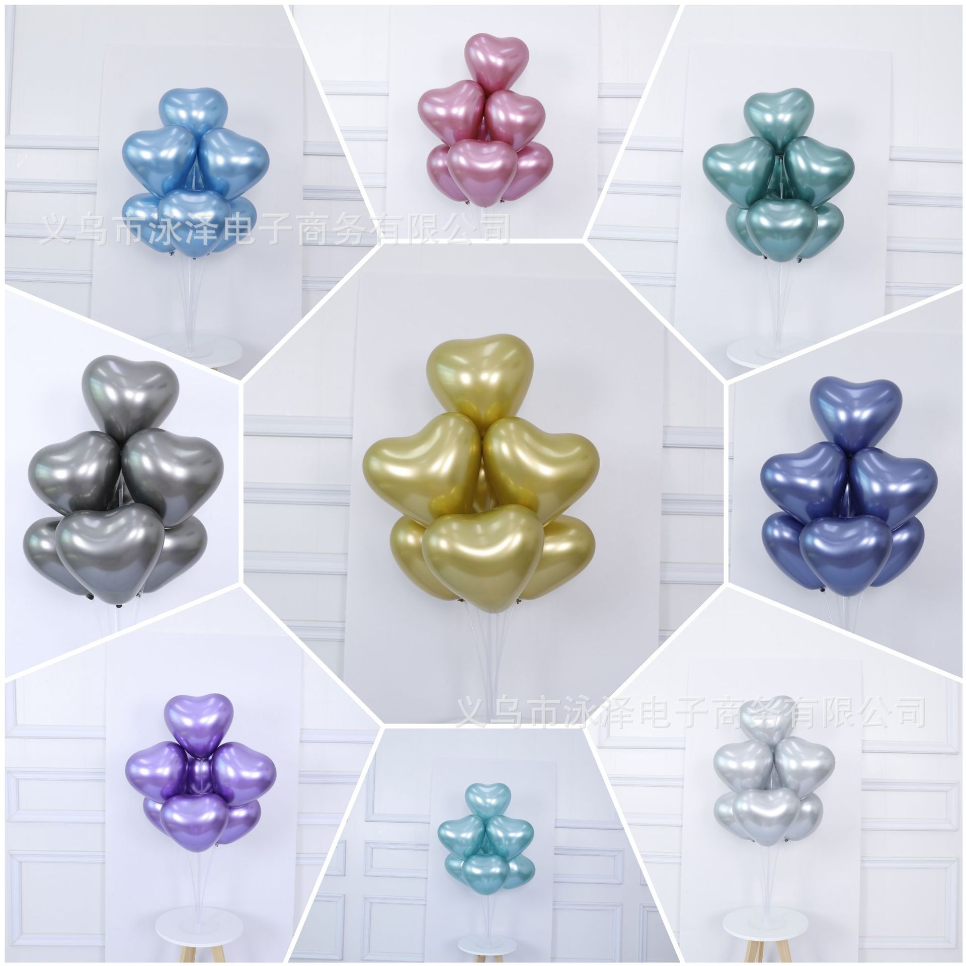 Explosive type of metal latex love balloons birthday party decoration decoration 12 inches 2.8 grams of 50 full figure