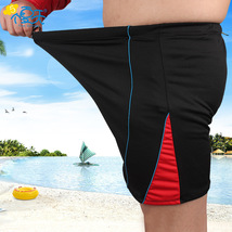 男士速干泳裤牛奶丝加肥加大沙滩裤胖子游泳裤宽松舒适300斤可穿