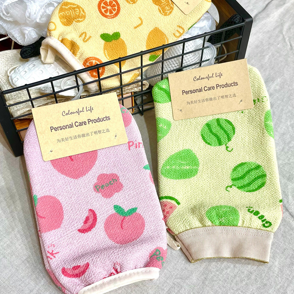 Double-Sided Household Fine Sand Painless Bath Towel Bath Center Thickened Soft Adult Mud Under Gray Bath Towel Bath Gloves