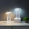 Cross-border creative crystal table lamp, light luxury touch decorative atmosphere lamp, bedside jellyfish night lamp, gift display piece Specification image