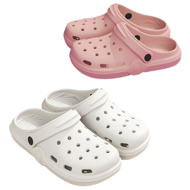 Crocs Women Summer Wear Net Red Beach Sandals Soft Soles Non-Slip 2024 New Lightweight Baotou Sandals Men Item Picture