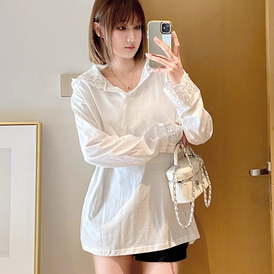 2025新款t恤女春装长袖连帽内搭宽松韩版