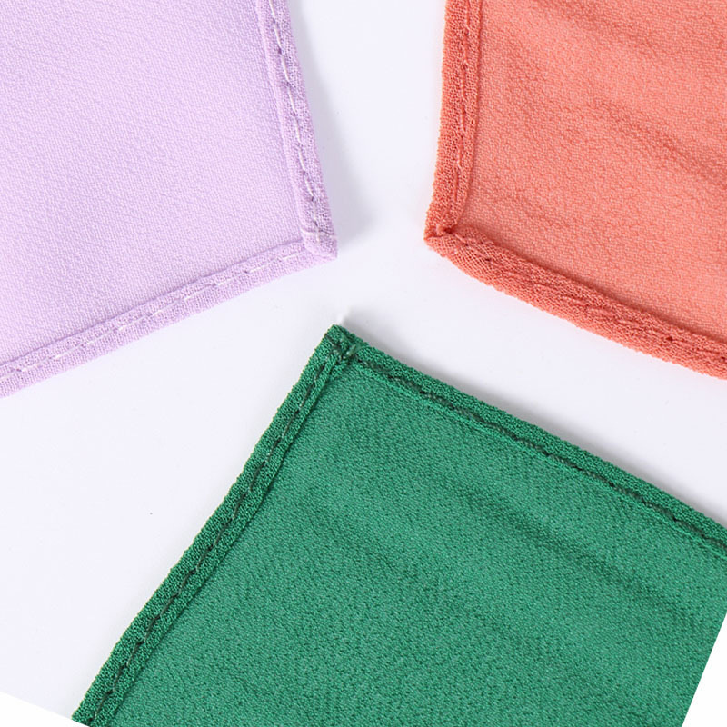 Summer single-color pearl chiffon bubble towel, gauze towel, long scarf, solid-color Malaysian women's headscarf and scarf YW16 details Picture