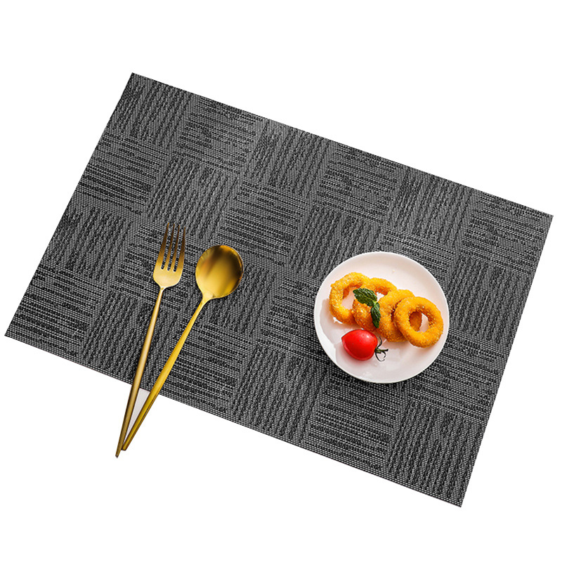 Saint Table Mat European Solid Color Hotel Restaurant Heat Insulation Mat Non-Slip Table Mat Household Simple Square Western Food Words Item Picture