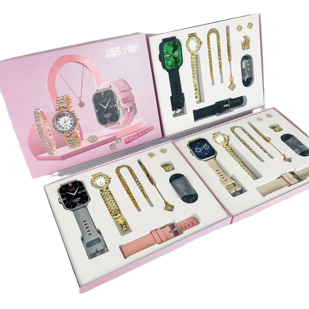 Repulsión A58plus smartwatch bluetooth taladro doble reloj caja de regalo conjunto A58plus Item Picture