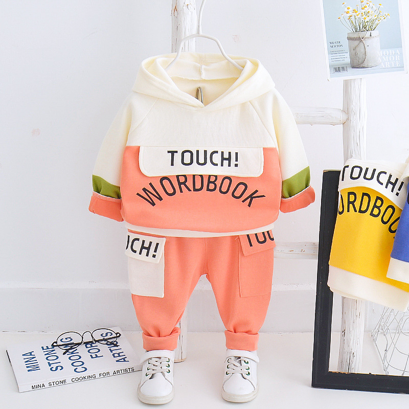 Wholesale of two-piece sets of new children's hoodies, long-sleeved sweatshirts, and loose sportswear for children in Spring and autumn Specification image