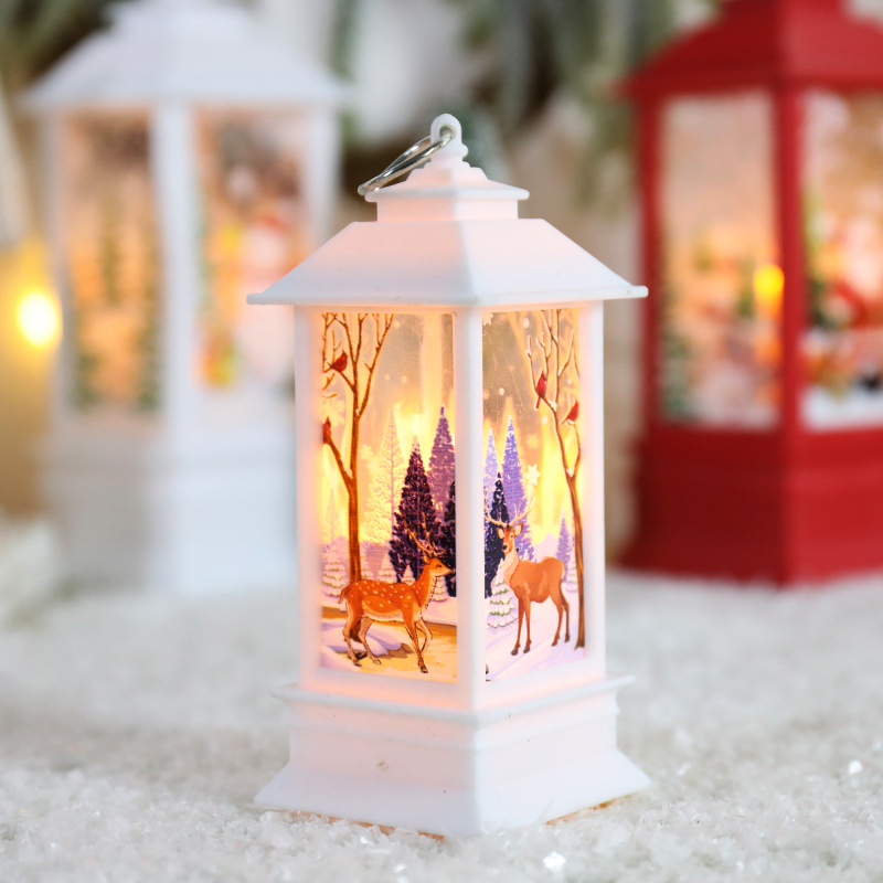 Cross-border new Christmas wind lights, candlestick lights, snowman decorations, night lights, table ornaments, Christmas decorations Specification image