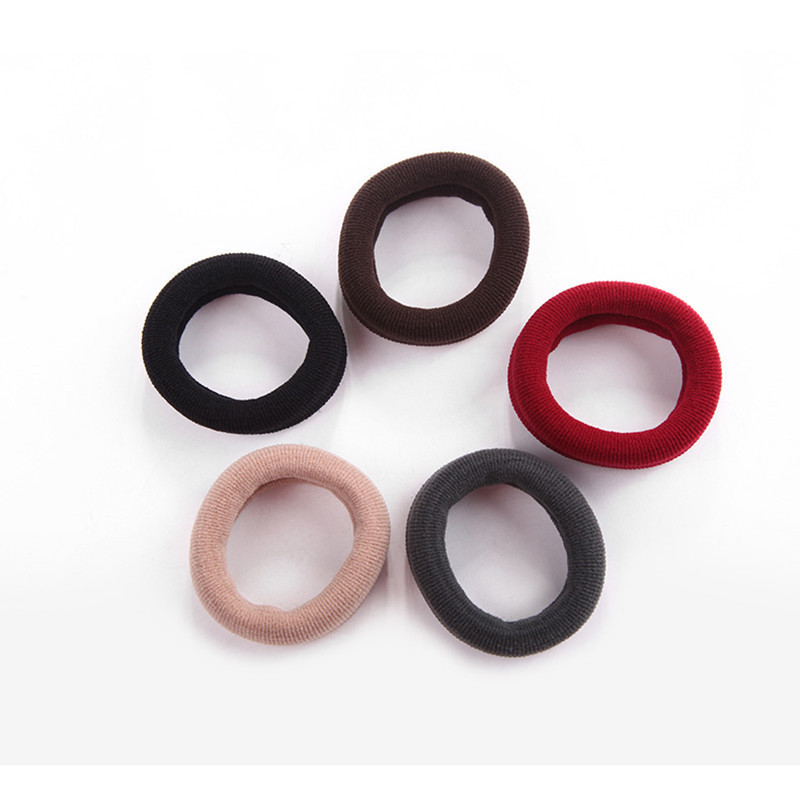 马尾头绳韩版无接缝皮筋糖果色皮筋高弹力橡皮筋成人黑色皮筋百搭