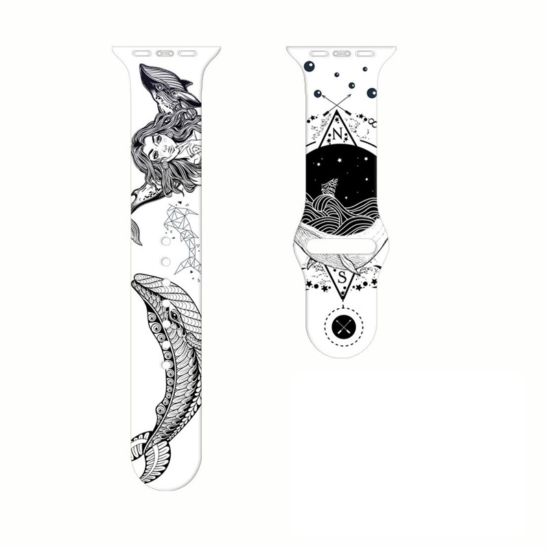 Applicable to apple wach/6/5/SE/ultra liquid watch strap printing Item Picture