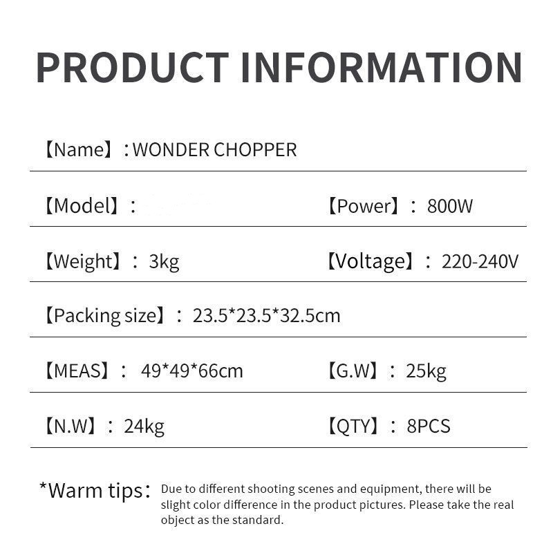 Multi-functional household meat grinder, 220V, simple household electric small stainless steel food processor for cross-border trade details Picture