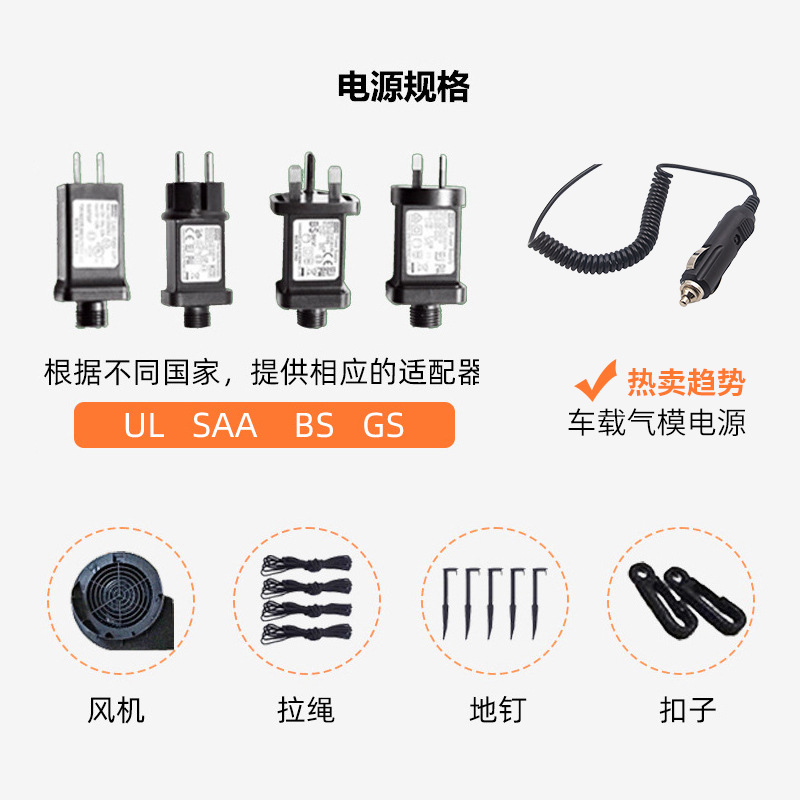 Cross-border new American Independence Day air mold cat roof decoration products polyester LED light illuminated inflatable air mold Application Scenario