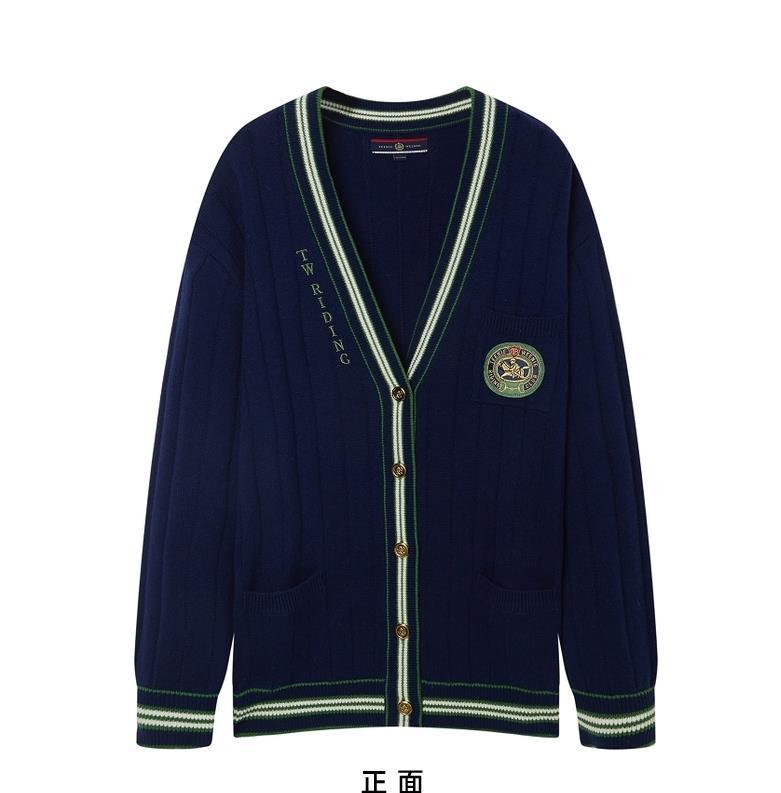 2022 Autumn New Women's retro Loose V-neck Bear knitted cardigan sweater coat TTCK22J908I Item Picture