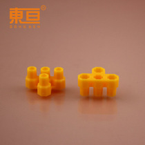 TX4Z302015 Soft Yellow T-type 4-column soft rubber building blocks Building accessories Octagon building blocks Universal building blocks