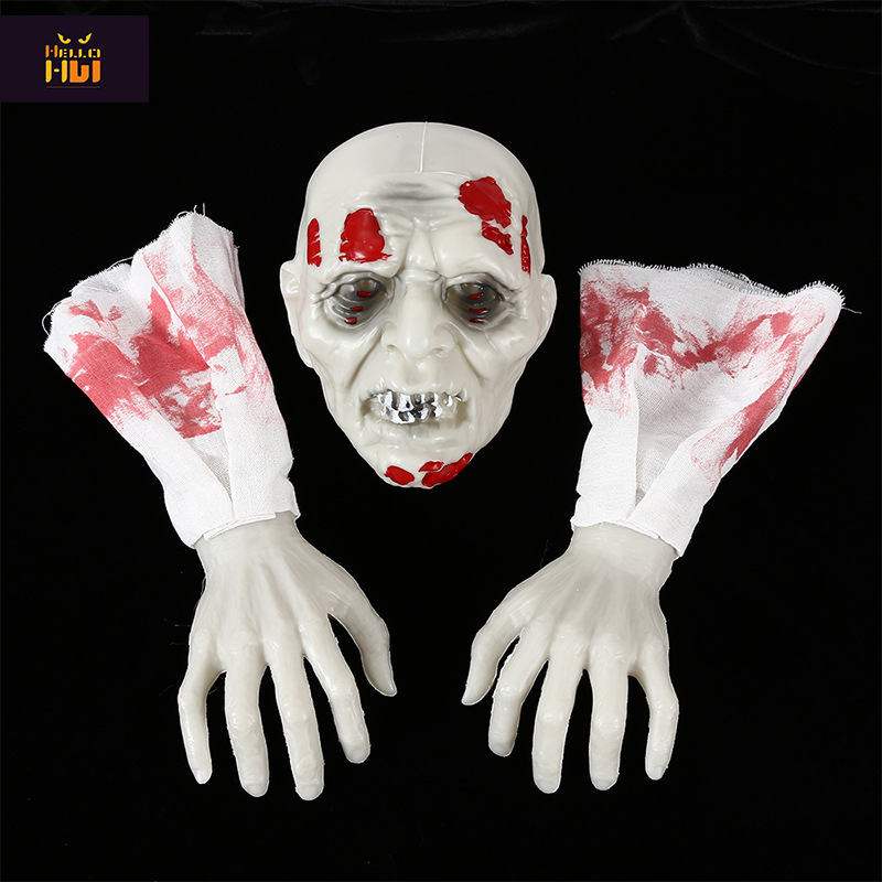 Halloween zombie glow old man to insert decorative patio outdoor decoration arm lawn pile layout props details Picture