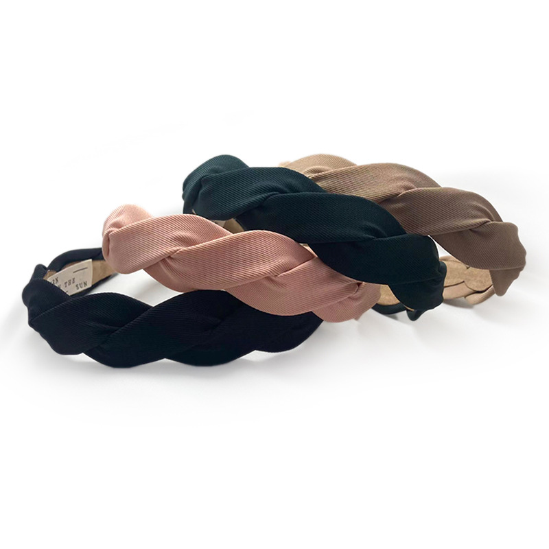 South Korea Pentacle Braid Braid Headband Advanced Sense Female Network Red Simple Hair Accessories Scallop Face Wash Headband Headwear Item Picture
