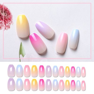Joyme New Air 2021 New Style False nail Ballet Wearing Nail Flat Head Ballet Nail 24 pieces Finished nail Nail sheets in stock details Picture