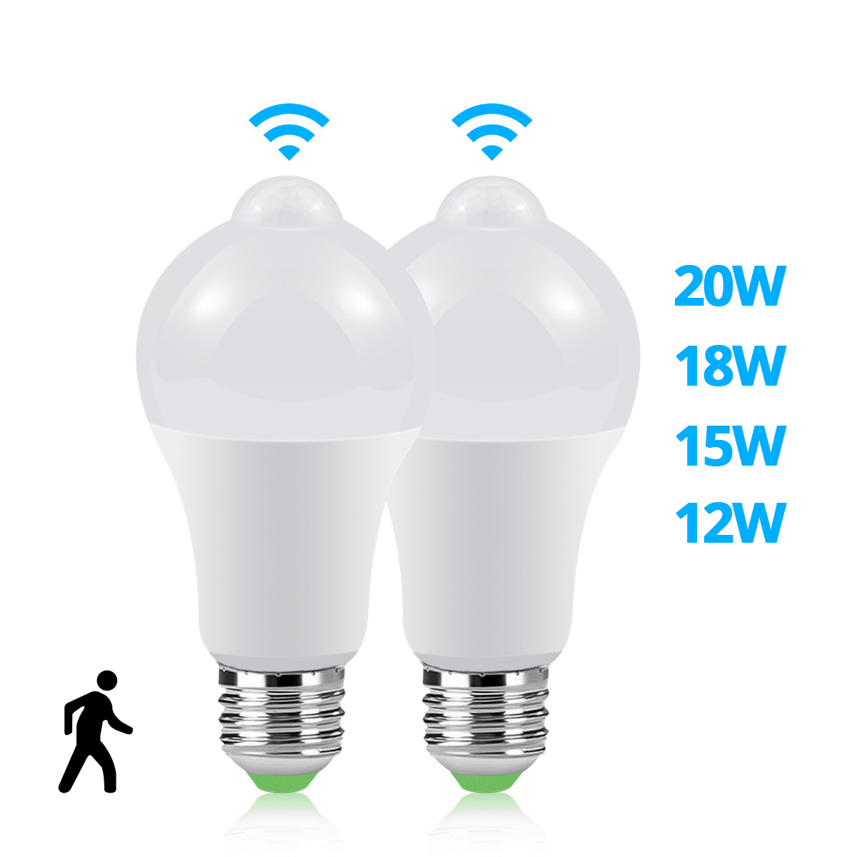 In-stock led bulbs, corridor and corridor human body sensor bulbs, plastic-coated aluminum infrared sensor E27 bulbs