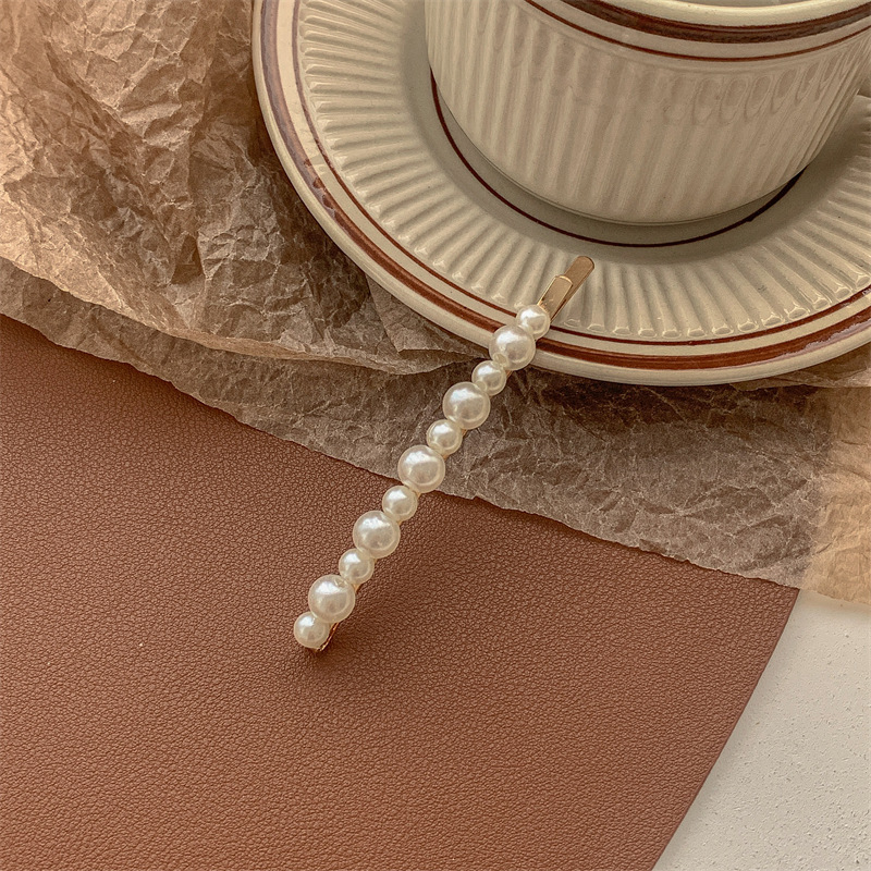 Pearl hair clips, bangs, forehead hair clippers, bb clips, popular one-line hair clips, 2022 new style clip headwear pic 17