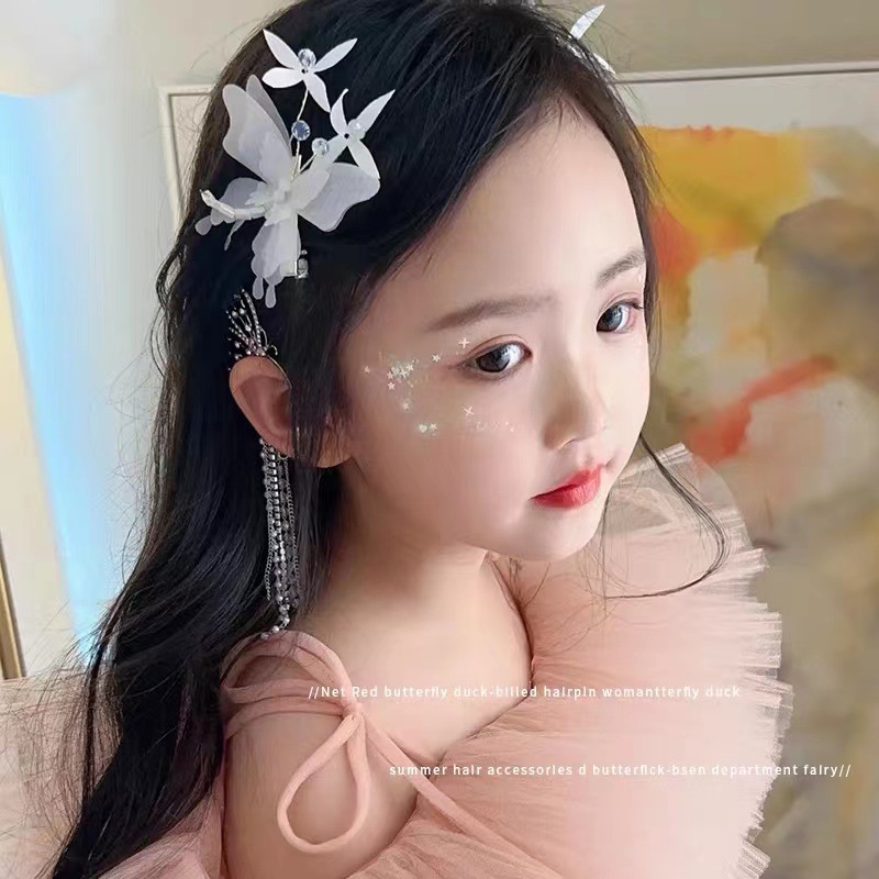 Children's Super Fairy Hairpin Headpiece Girl Princess Little Girl Hairpin Headpiece Show Dance Host Hairpiece Specification drawing