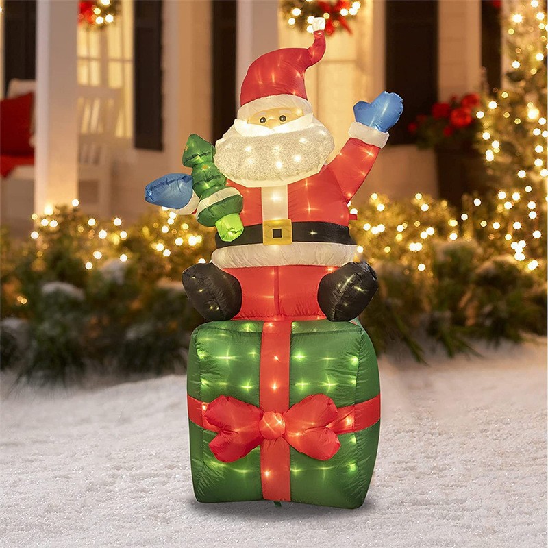充气圣诞老人/发光摆件/圣诞摆件/充气圣诞树/圣诞装饰/圣诞装饰用品/LED七彩球产品图