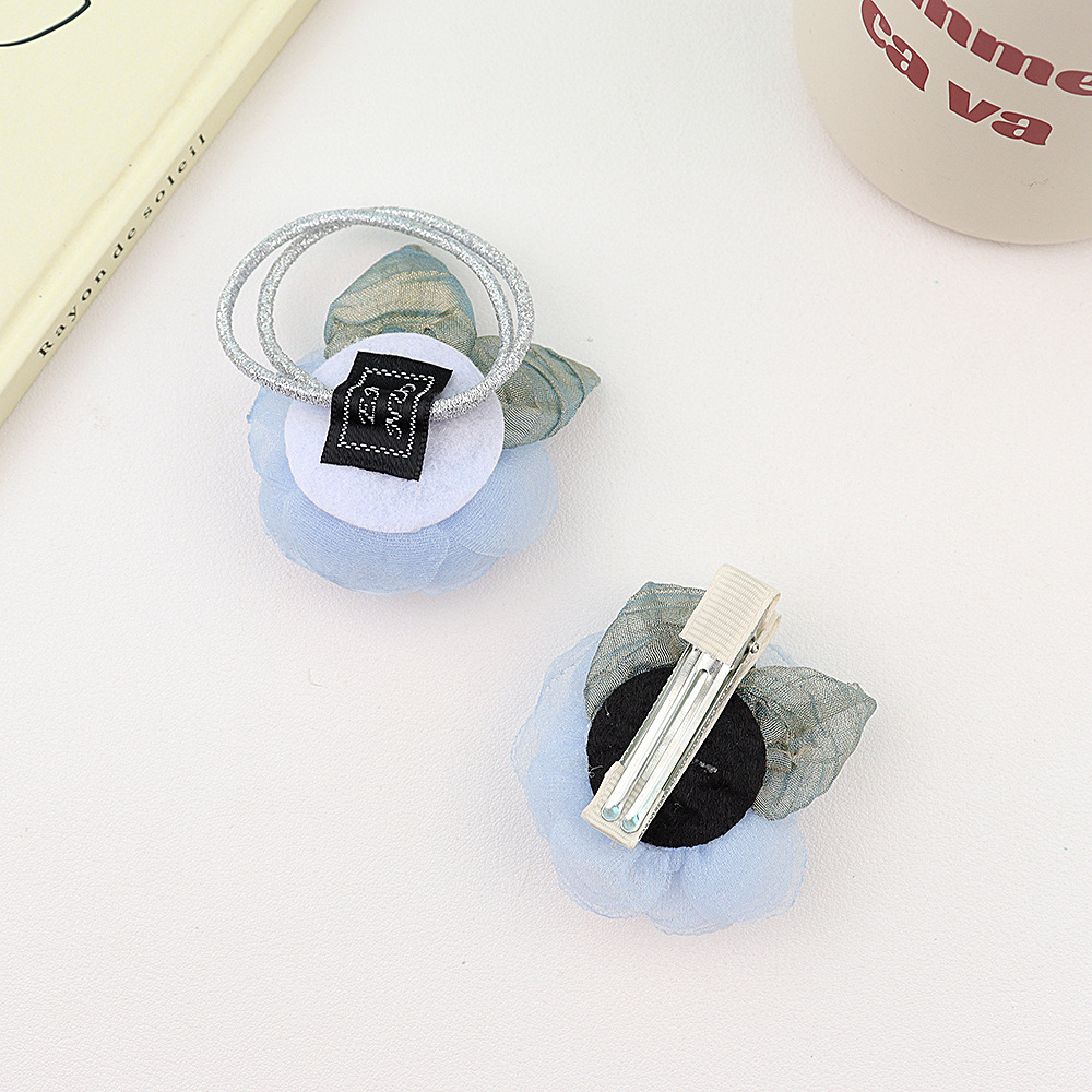 Organza Three-Dimensional Flower Hair Clip Princess Hair Tie Super Fairy Cute Baby Hair Circle Girl Korean Hair Card Headflower Application Scenario