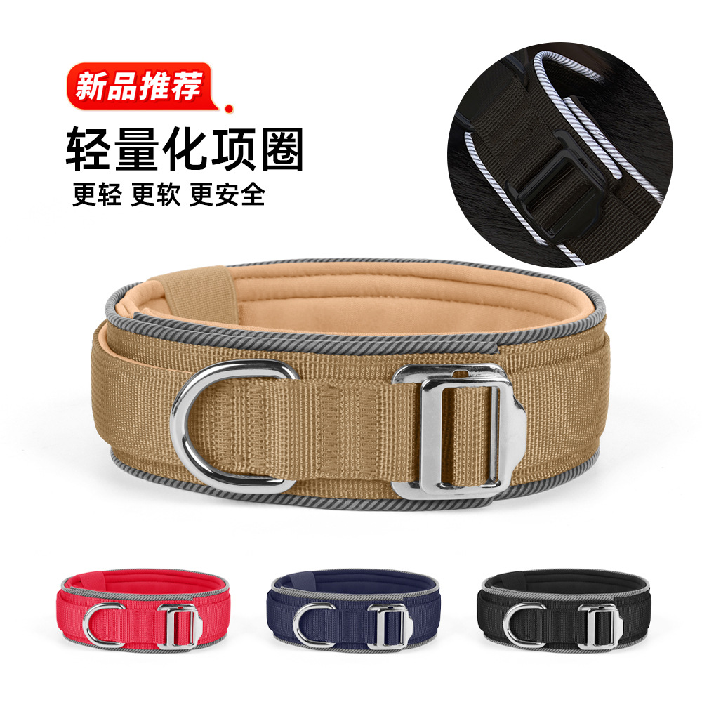 新款宠物战术项圈 户外反光狗狗项圈大型狗用项圈训练狗项圈批发