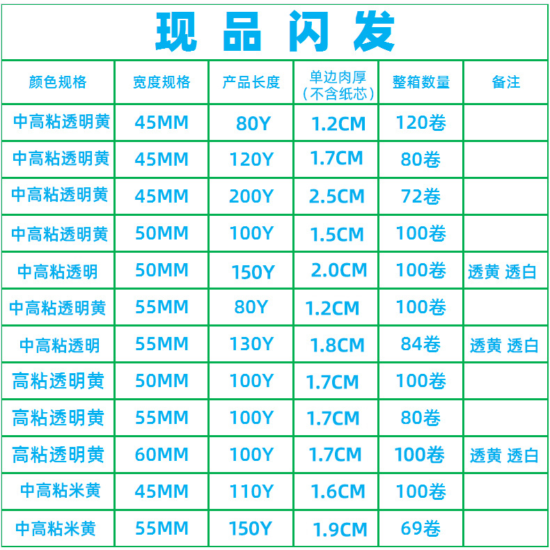 封装打包胶带实物图