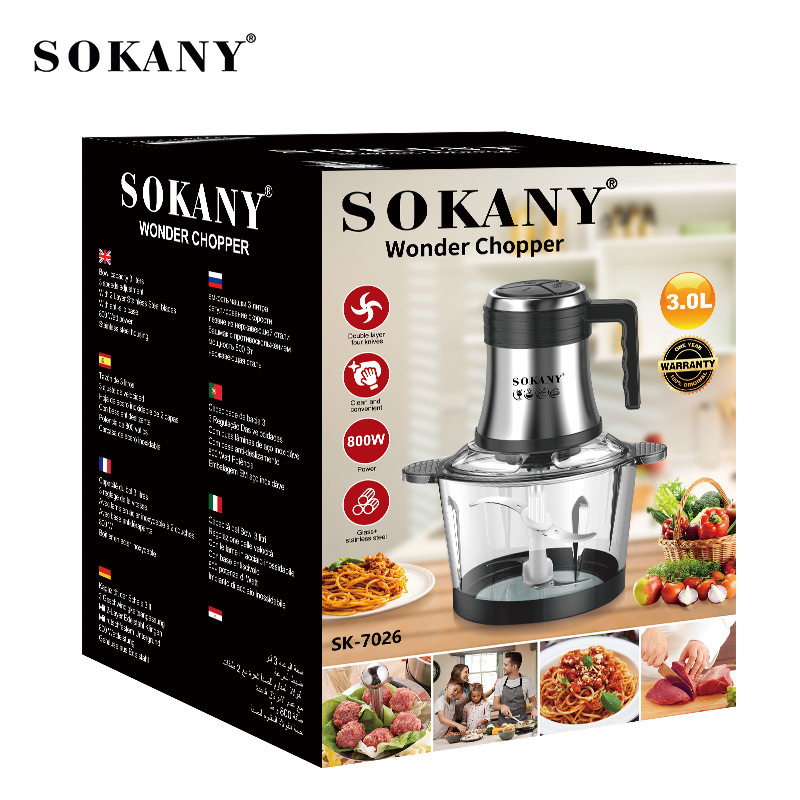 Foreign trade SOKANY7026 Meat grinder Electric Meat Mincing Pie Filling Meat Grinder 3LWONDER CHOPPER Item Picture