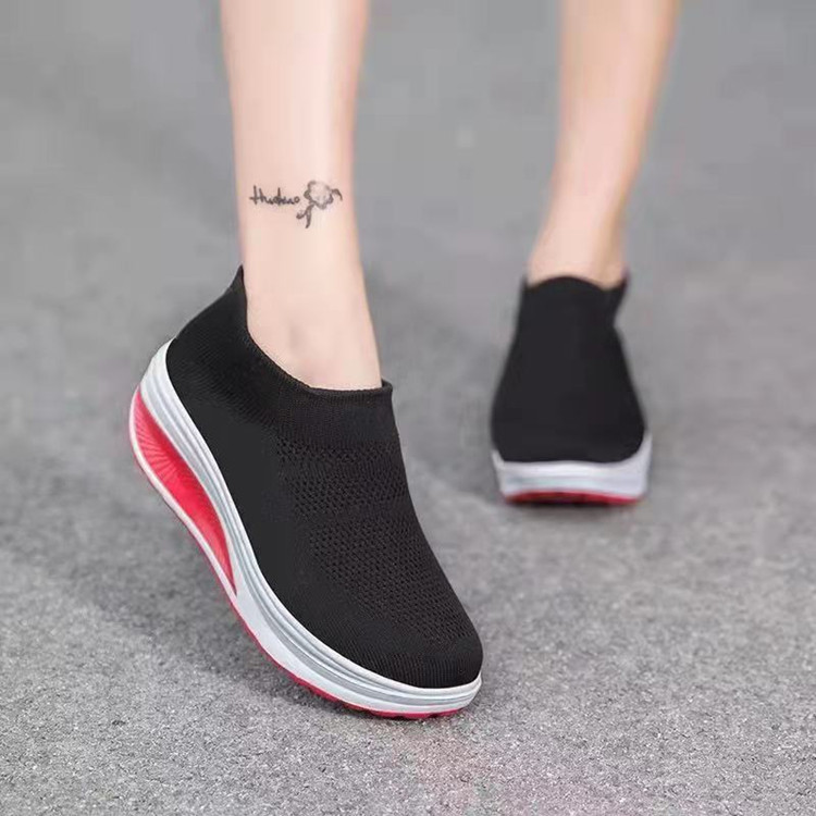 Manufacturers For 2023 Spring And Summer New Japanese Super Light Sole Flying Fabric Breathable 43 Large Size Thick Sole Comfortable Single Shoe Tide Specification drawing