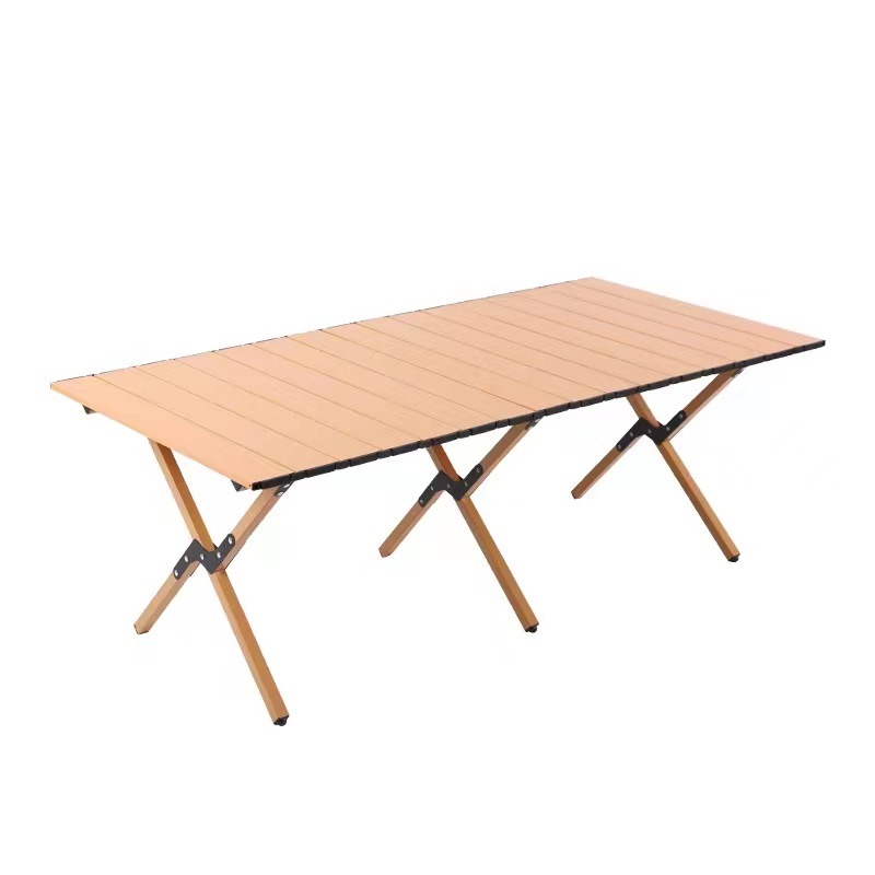 Manufacturers Direct Outdoor Folding Table And Chair Set Solid Wood Aluminum Alloy Egg Roll Table Picnic Camping Table Kermit Chair Item Picture