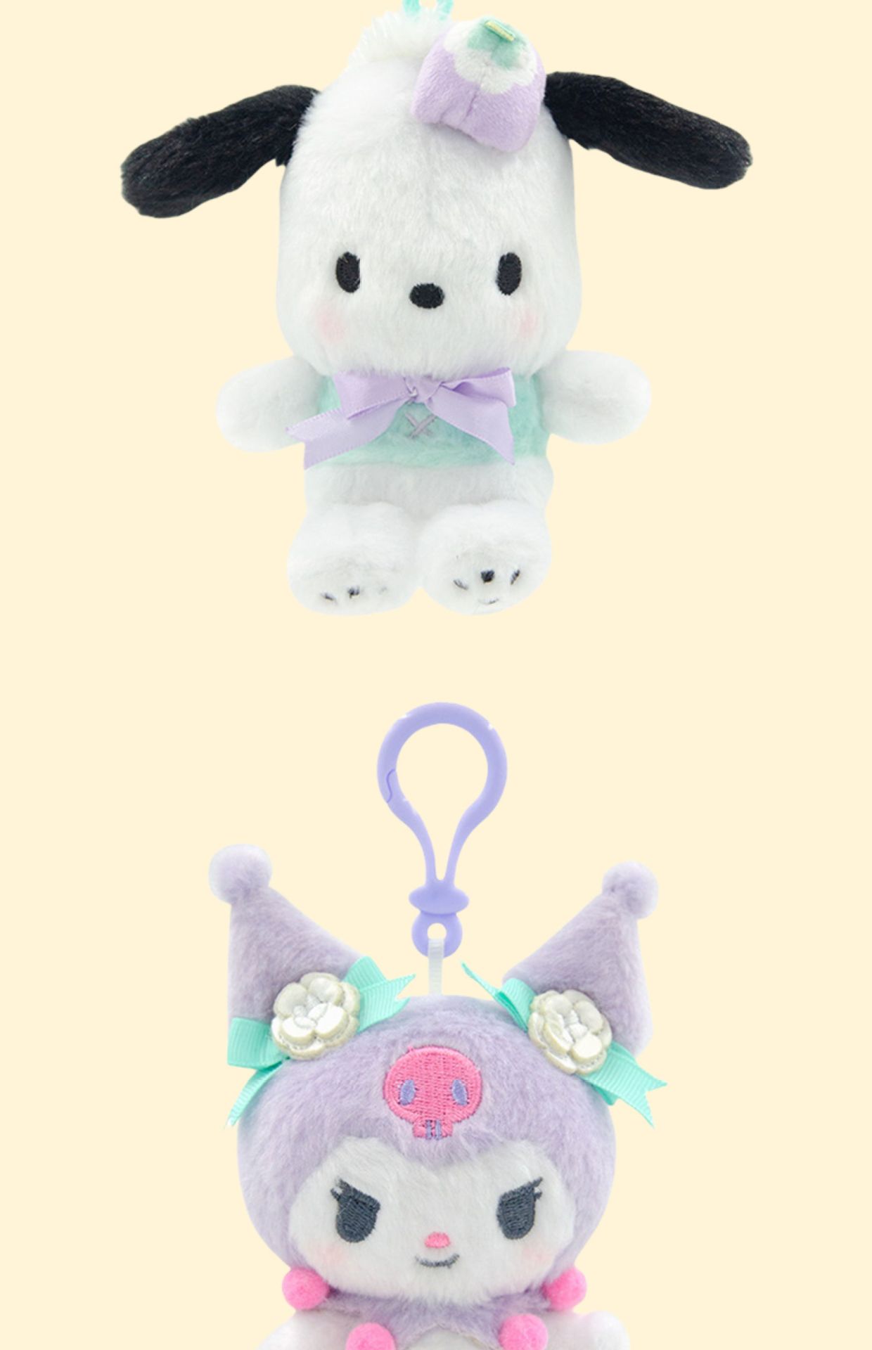 三丽鸥正版库洛米玩偶挂件毛绒玩具卡通美乐蒂公仔包包挂饰钥匙扣详情3