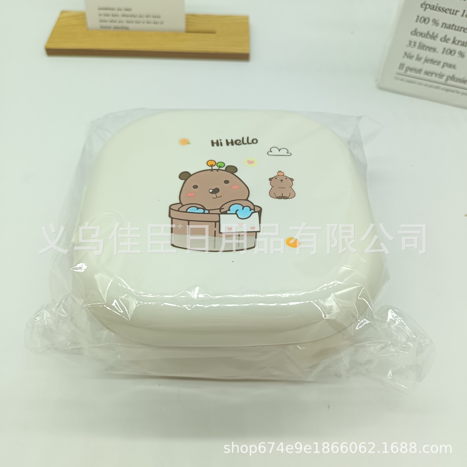 Cross-border best-selling square children's lunch box, op bag, student and office worker lunch box, storage, cute pattern wild food box full figure