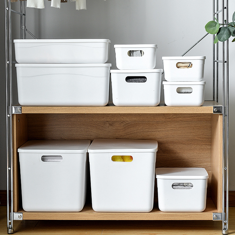 Japanese Plastic Storage Box Sundries Organizer Cosmetics Storage Box Bathroom Rectangular Basket Underwear Storage Box