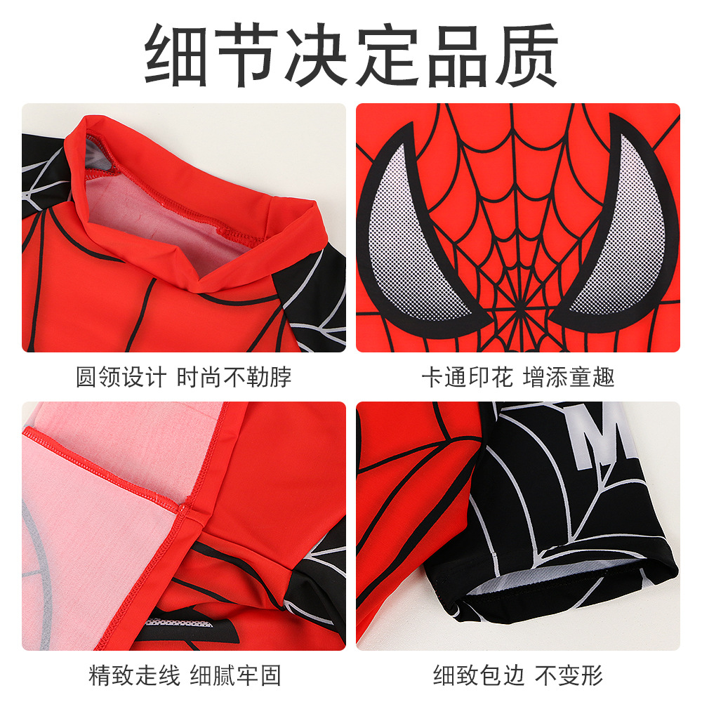 Cartoon Three-Piece Children's Boy Split Baby Boy Swimming Shorts Short Sleeve Beach Sunscreen Hot Spring Bathing Suit Wholesale Application Scenario