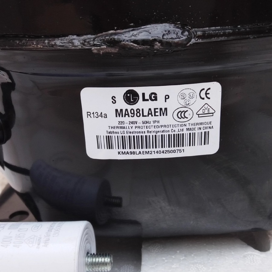 Original brand new LG double-door refrigerator compressor MA98LAEM LX125LAJM LQ86LAE refrigerant R134 details Picture