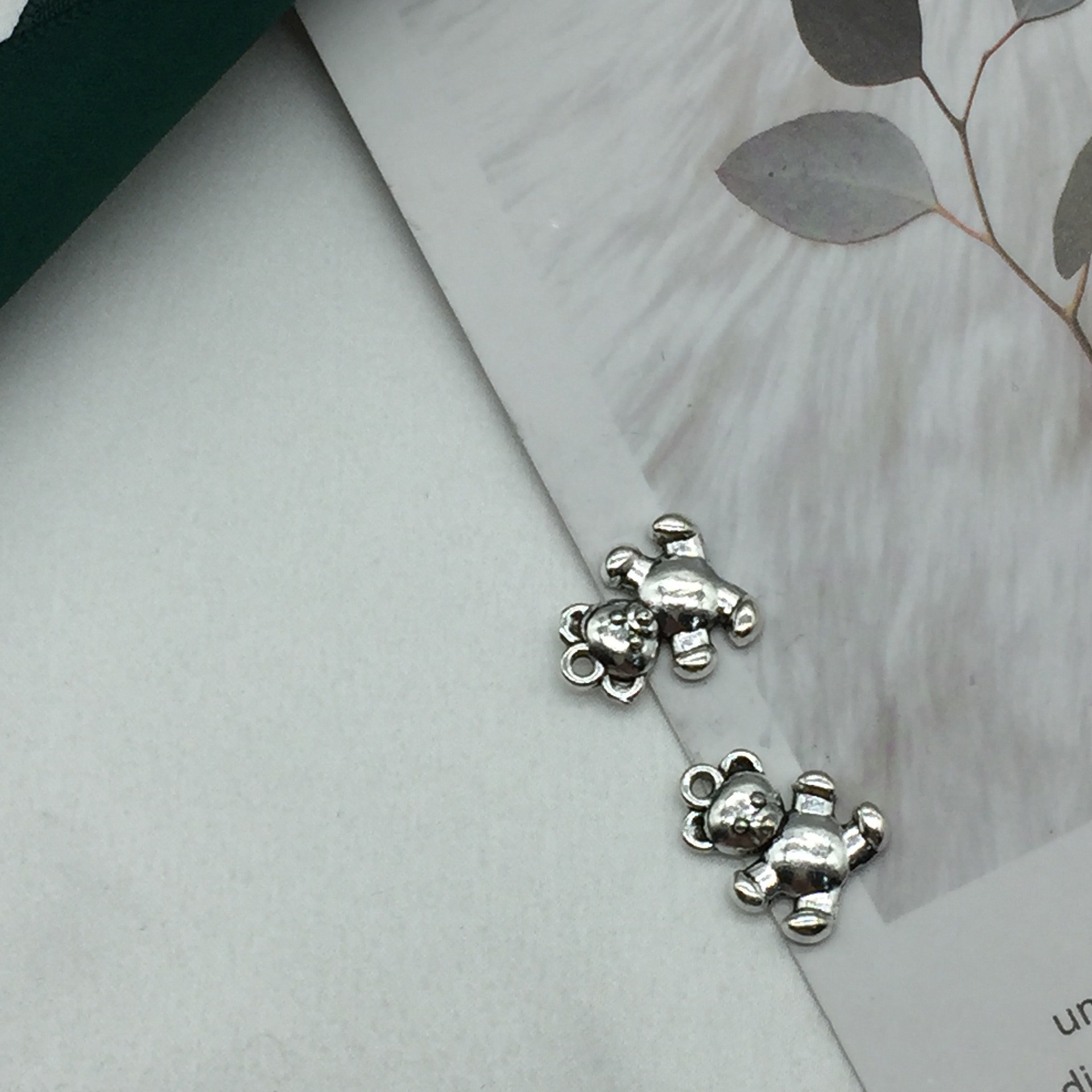 12*15Mm Ancient Silver Alloy Accessories Cute Bear Pendant Diy Necklace Bracelet Small Animal Accessories Wholesale details Picture
