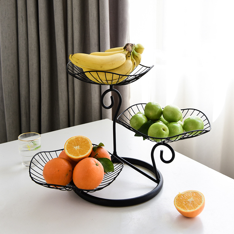 北欧创意水果盘客厅家用三层水果盘现代简约多层果篮大果盘摆件详情图3