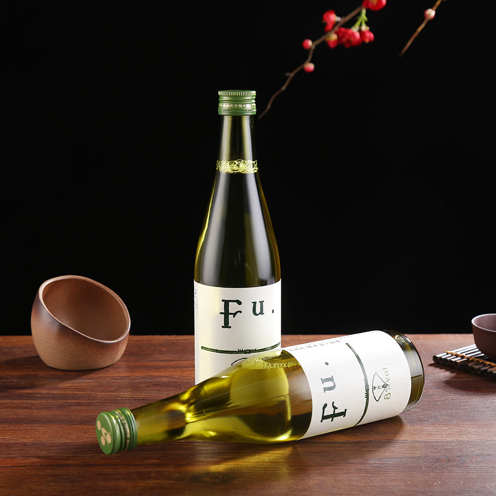 Japanese brewed sake, low-alcohol foreign liquor, Fujiu Jinfu Pure Rice Sake, 500ml fermented wine bottle, party and business wine Specification image