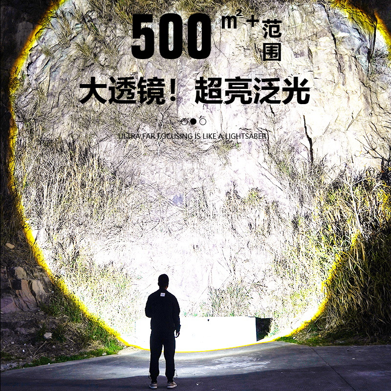 Flashlight Strong Charging Super Bright Outdoor Long Shot Small Mini Portable Multi-Functional Home Ultra Long Life White Laser Application Scenario