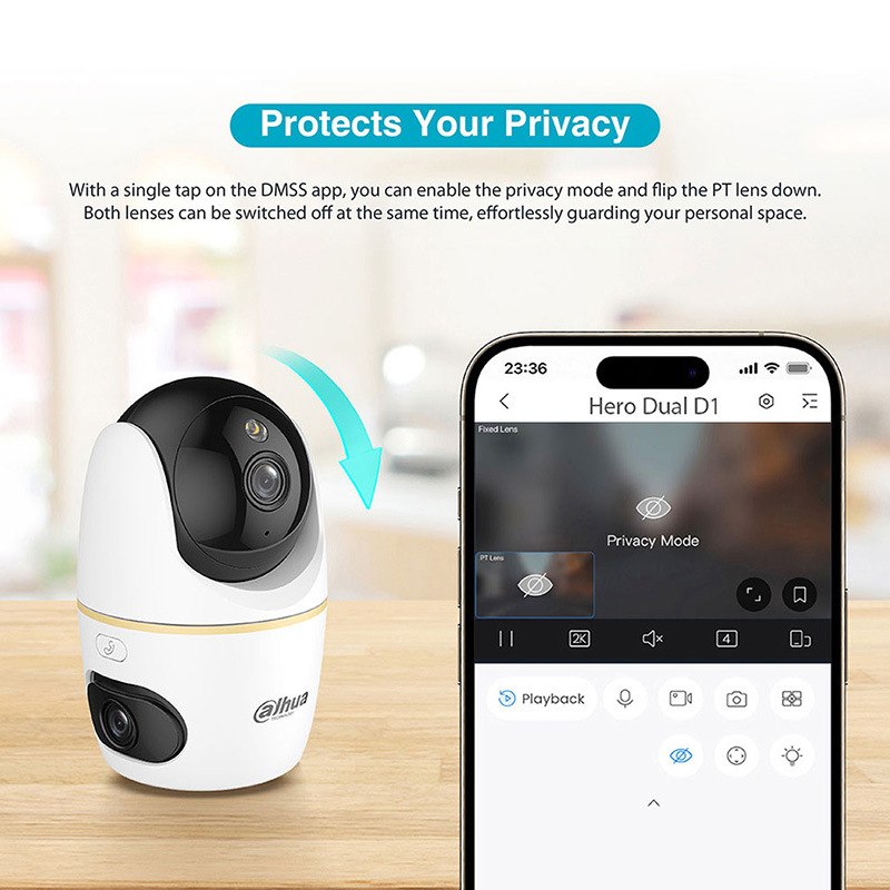 Dahua 5+5MP Wi-Fi Dual-Lens camera Dahua English Version Camera H5D-5F Specification drawing