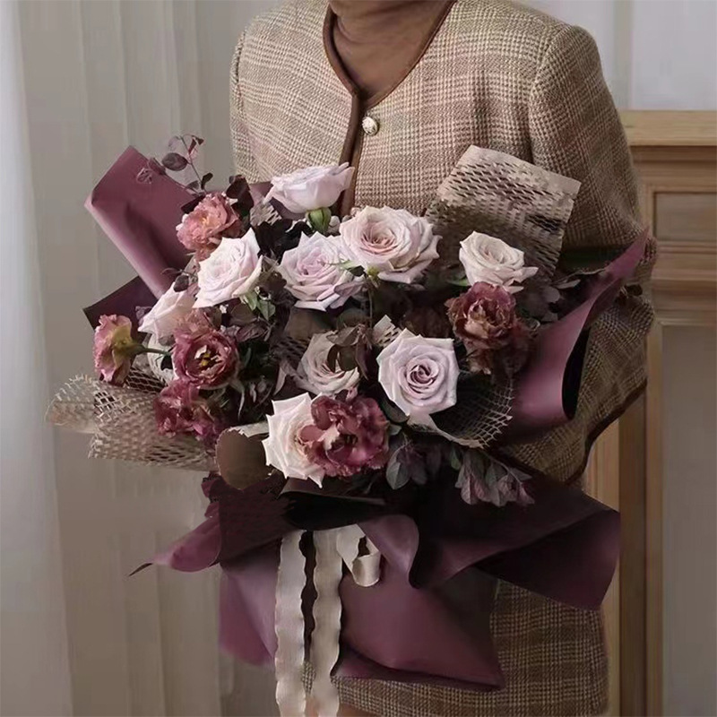 牛皮纸蜂窝纸蜂巢纸可降解环保纸缓冲打包材料花束礼物礼品包装纸详情图3