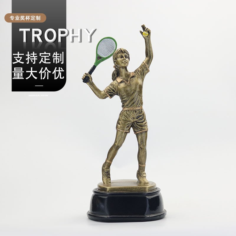 Wanyuanxin Tennis Figure Resin Handicraft Decoration Cross-Border Direct Support For Manufacturers Customized Printable Logo details Picture