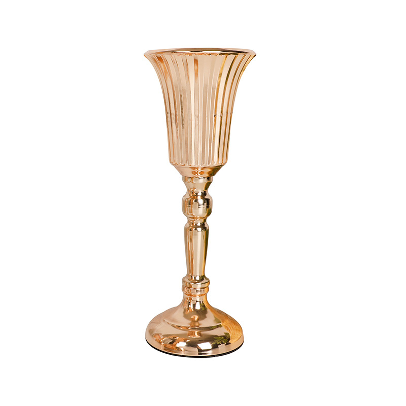 Cross Border Metal Table Flower Ware Iron Decoration Stage Wedding Props Simulation Flower Tray Wedding Table Decoration Item Picture