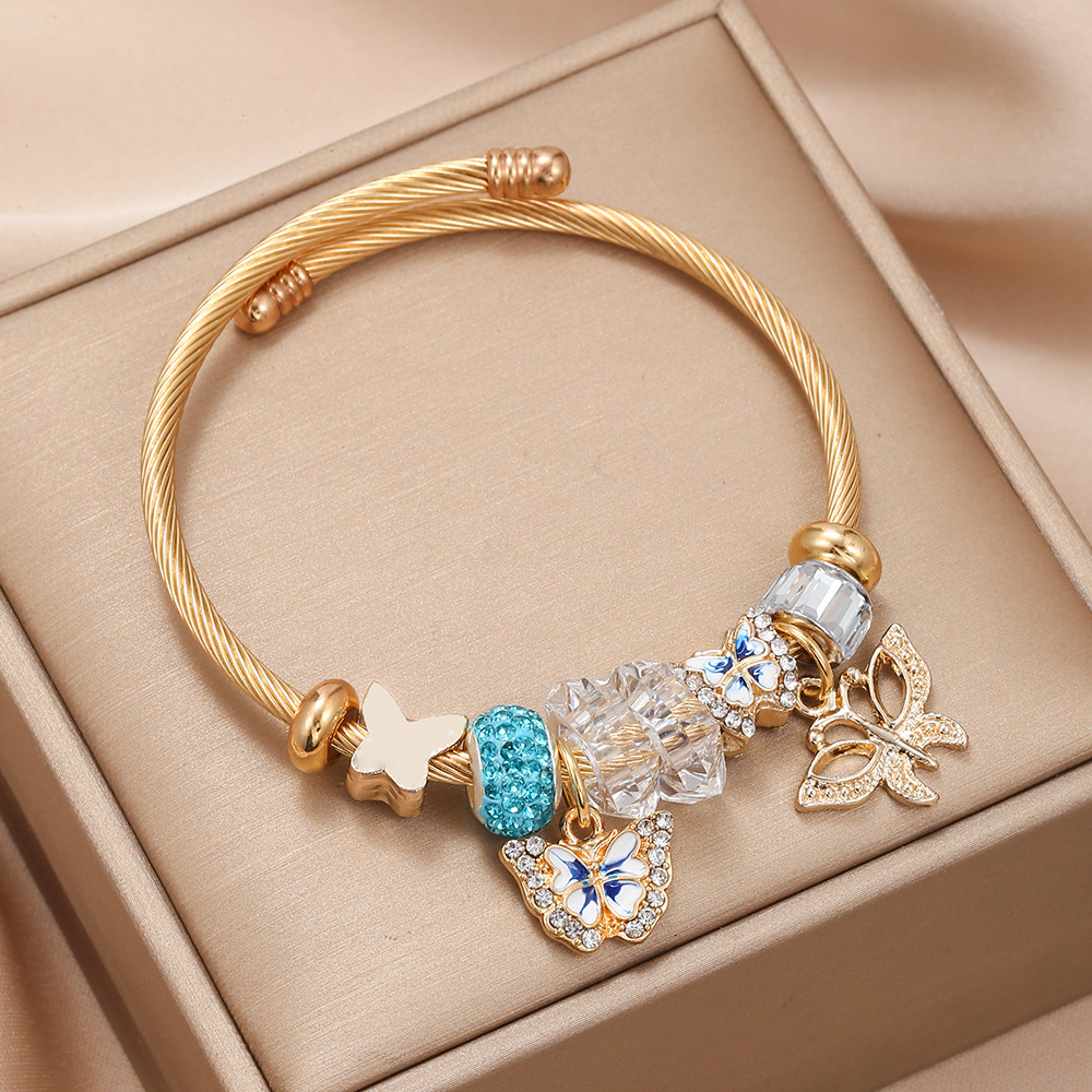 Oly Magic Bracelet 6781 Diy Panjia Butterfly Bracelet Simple Gradient Mori Butterfly Bracelet Small Fresh Adjustable Accessory Bracelet details Picture