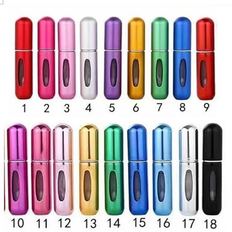 5Ml Bottom Filled Spray Perfume Dispenser Cosmetic Empty Aluminum Perfume Bottle Portable Self-Pumping Specification drawing
