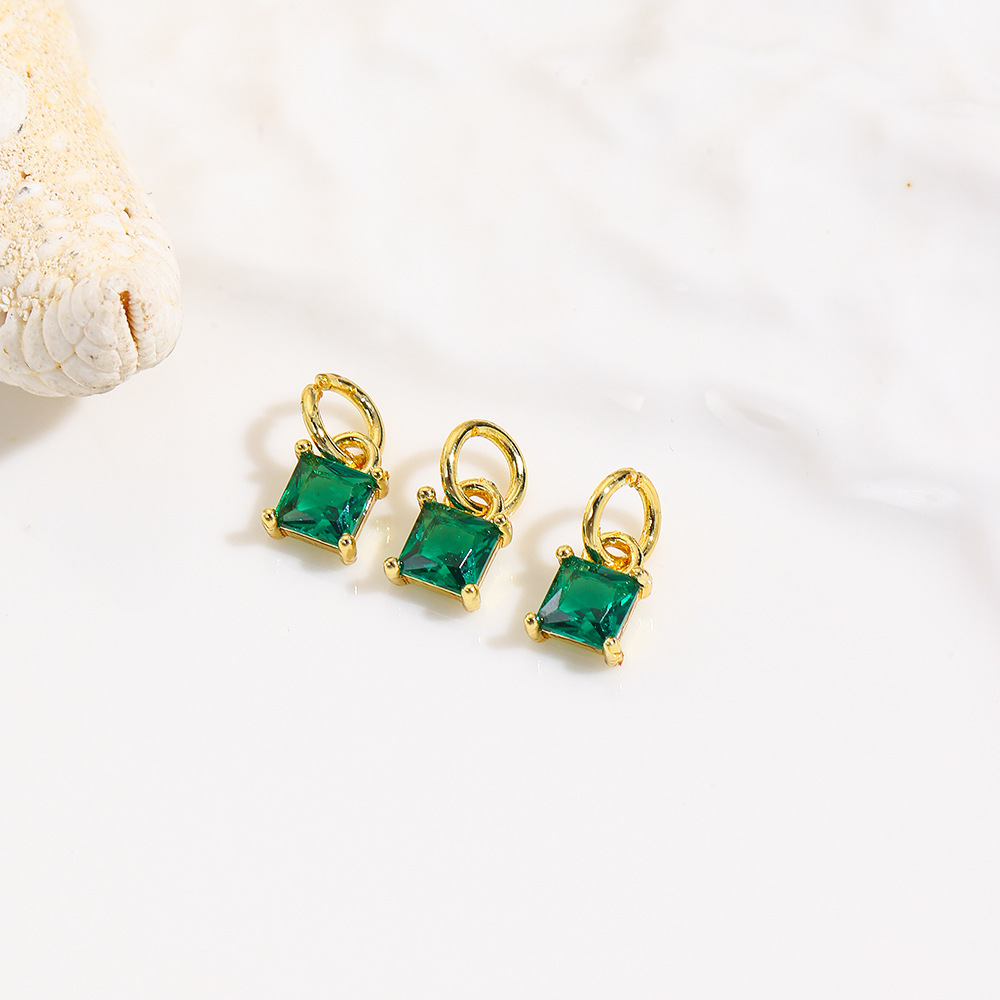 DIY pendants, bracelets, necklaces, earrings and accessories made of small, unique geometric square colored zircon pic 15