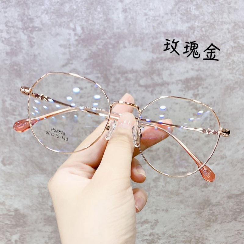 韩版潮流防蓝光辐射抗疲劳近视眼镜框女可配有度数平光护眼眼镜图