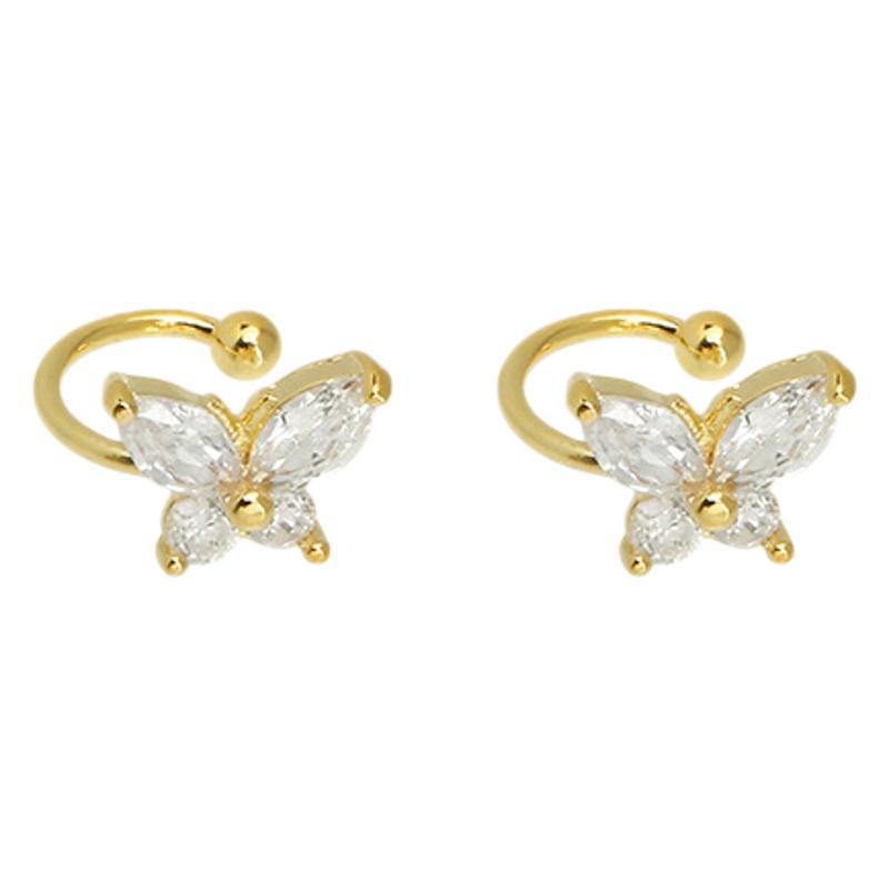 Exquisite butterfly-shaped ear clips without ear holes for women, trendy, cool and light luxury ear bone clips, elegant, niche and high-end personalized earrings Item Picture